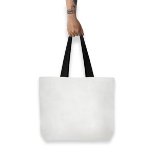 Organic Large Tote Bag – Black Handles & Lining – 308gsm