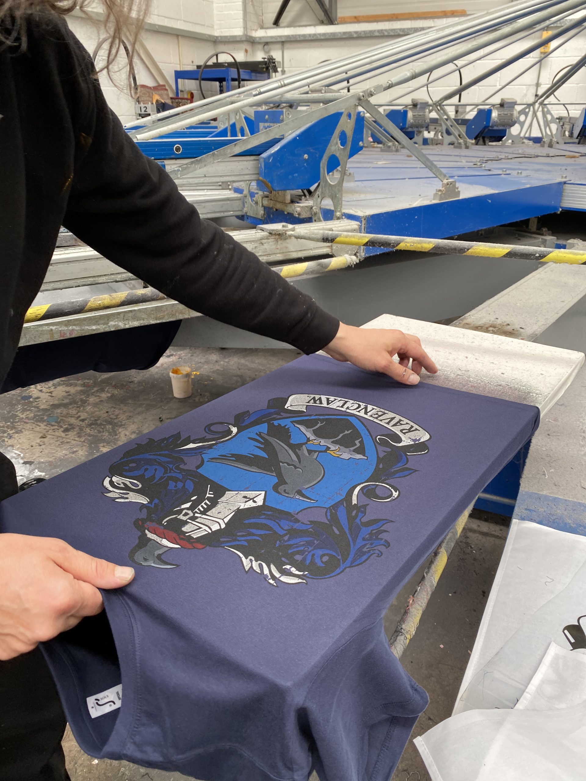 Screen printed t-shirt with waterbased inks printed in the UK