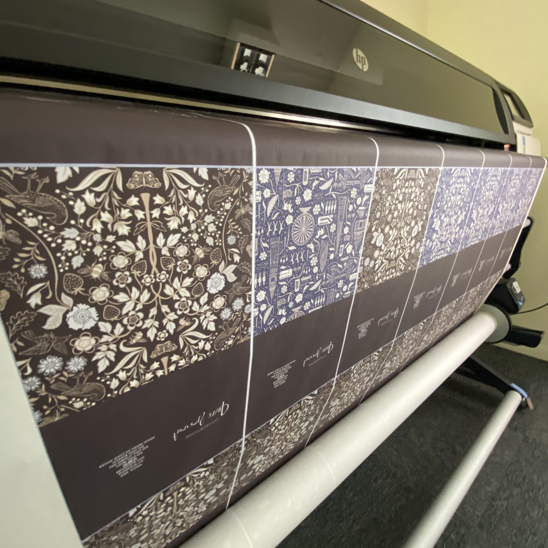 HP Stitch printed paper dye sublimation