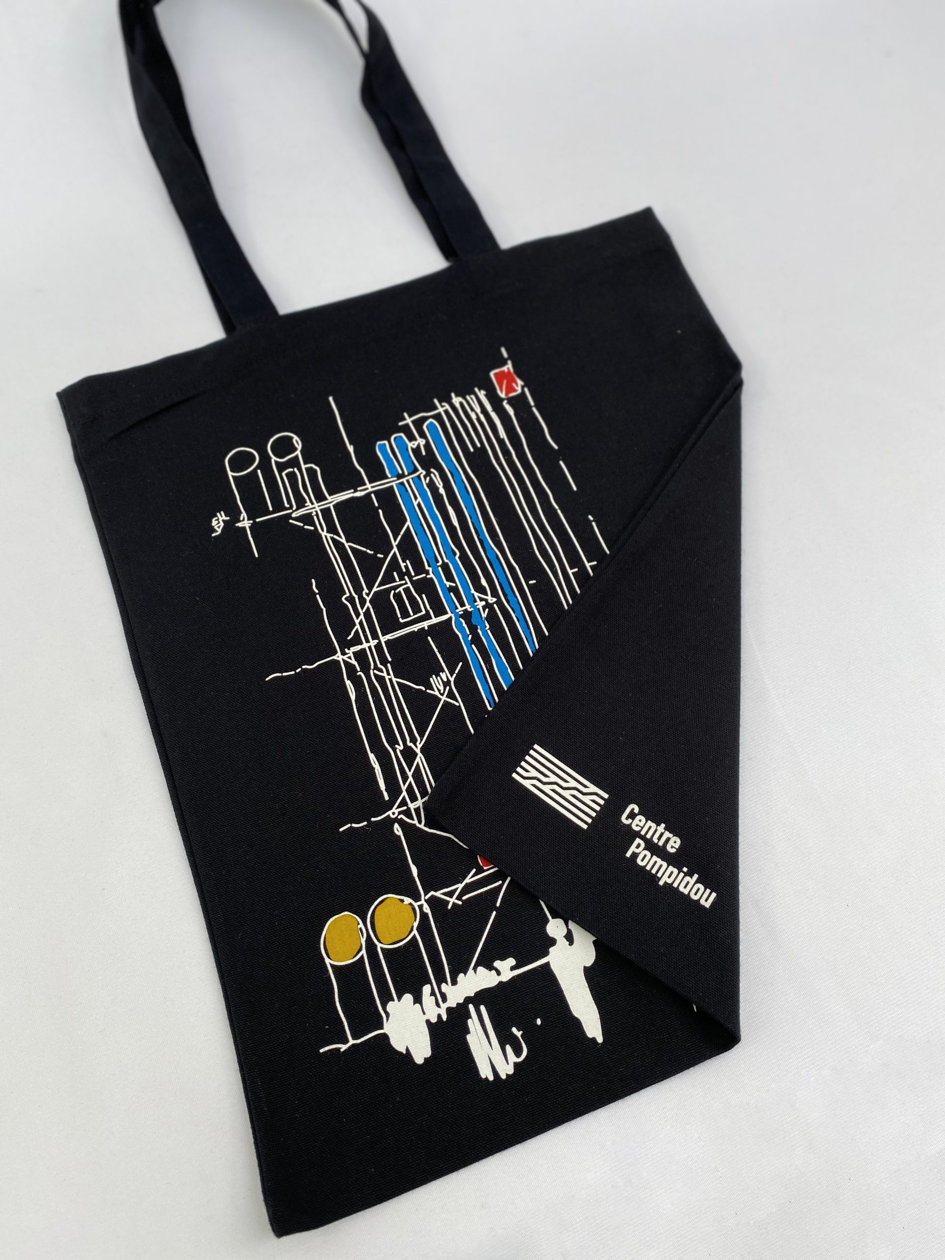 Centre Pompidou of Renzo Pianos printed tote bag