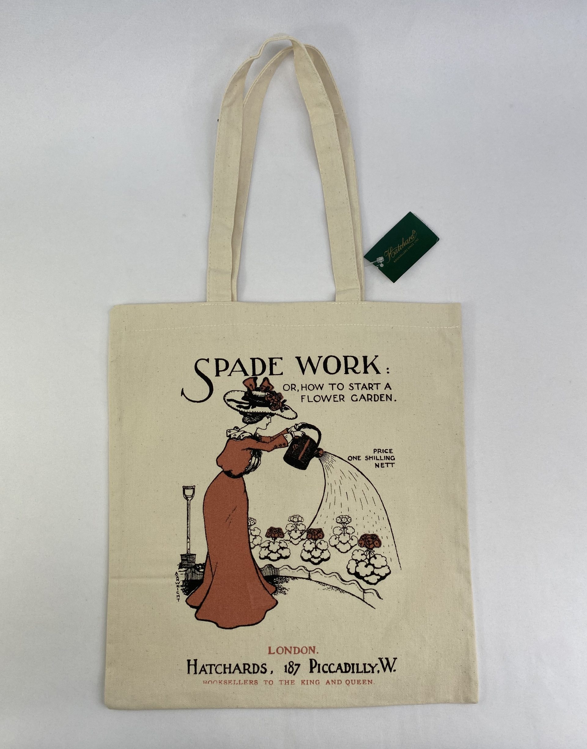 Hatchards Spades canvas printed tote bag