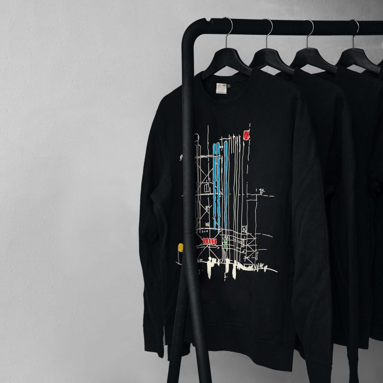Screen Printed Textiles –  Centre Pompidou Sweatshirt