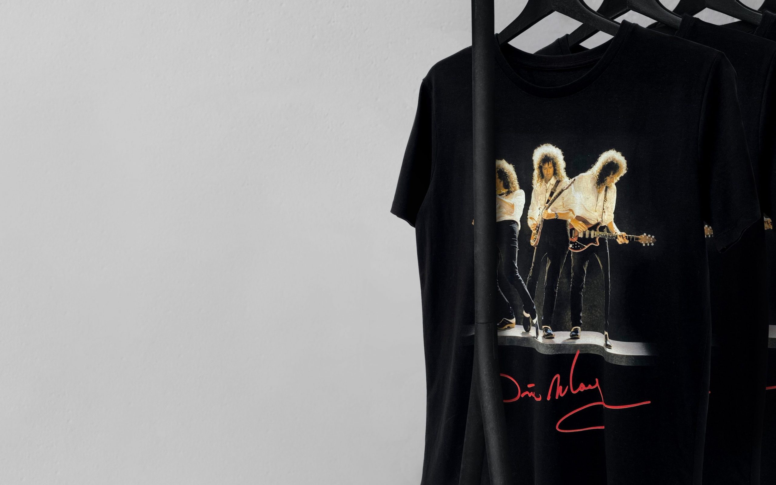 Brian May DTG printed t-shirt by Paul Bristow's