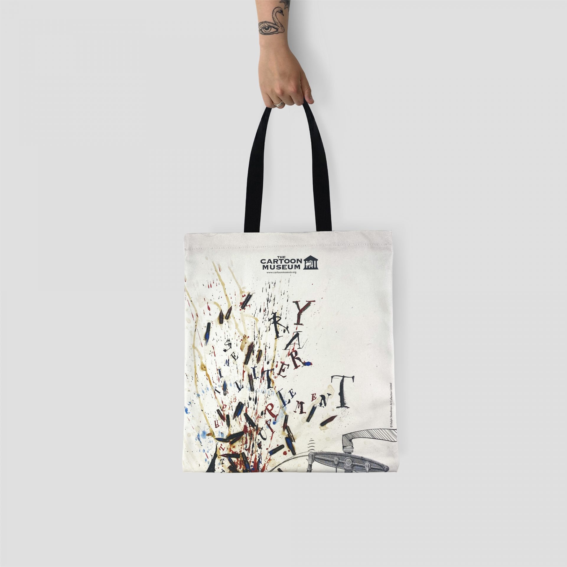 Back of a beautifully printed tote bag by Paul Bristow