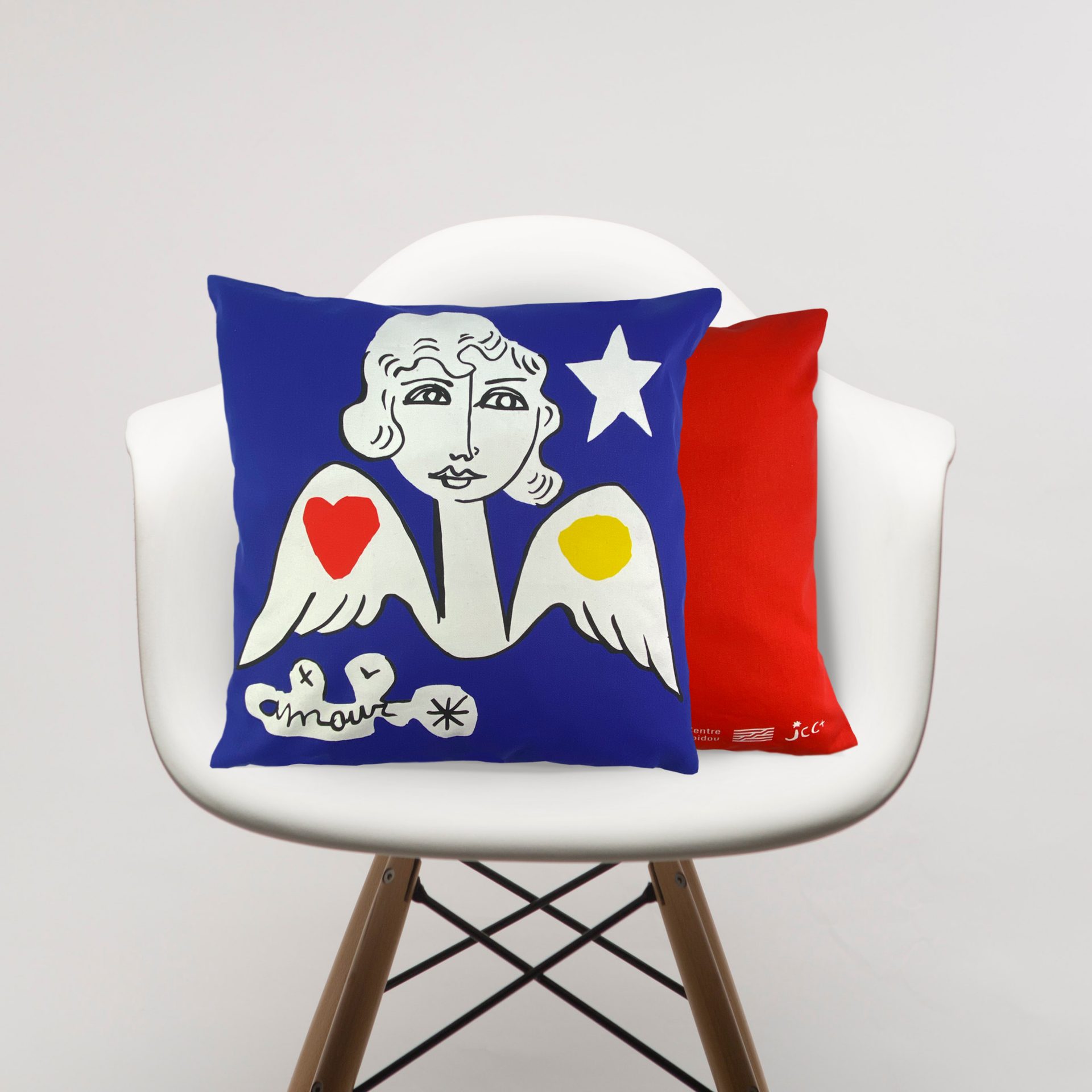 Screen printed cushions availabel in fast lead times for cultural retail by Paul Bristow