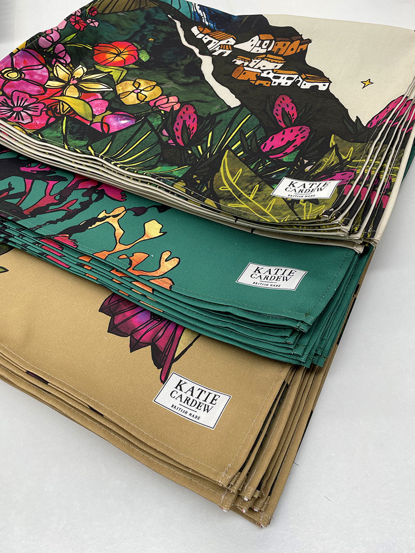 Best quality Digital printed premium Tea Towels by amazing artist and designer Katie Cardew which is printed in the UK