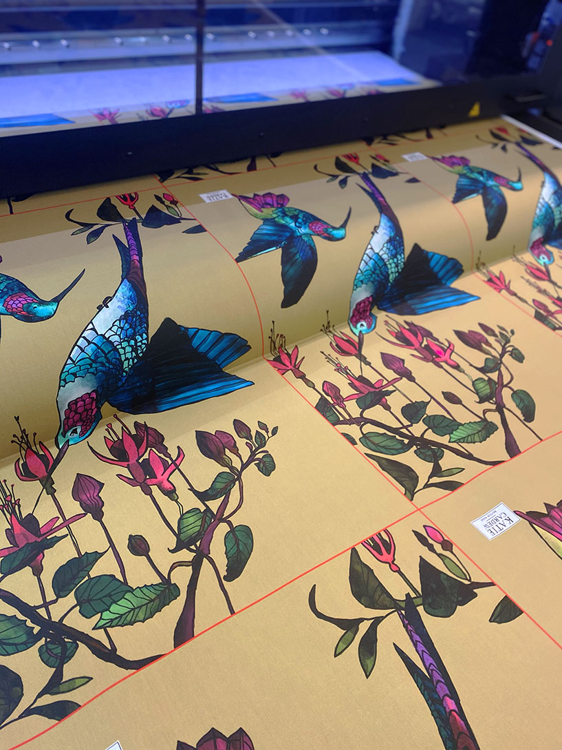 Digital printed premium textiles by amazing artist and designer Katie Cardew