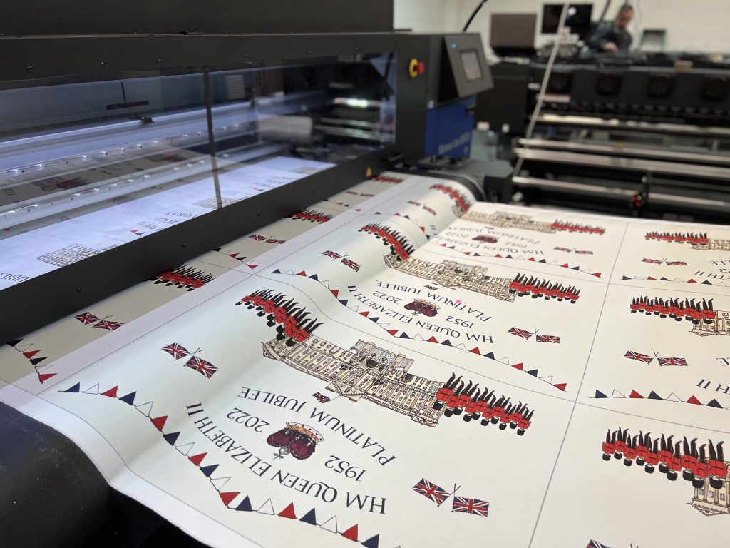 Fabric being printed at Paul Bristow's
