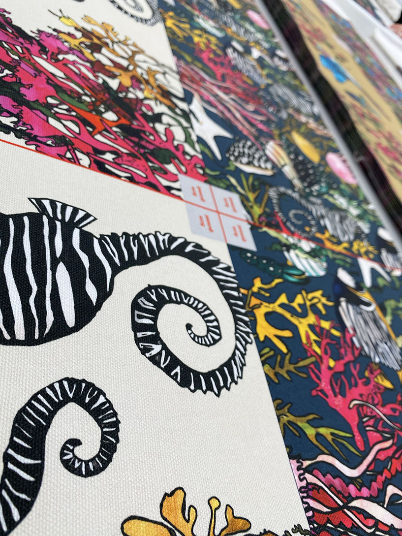 The best quality digitally printed textiles by Paul Bristow and designed by Katie Cardew